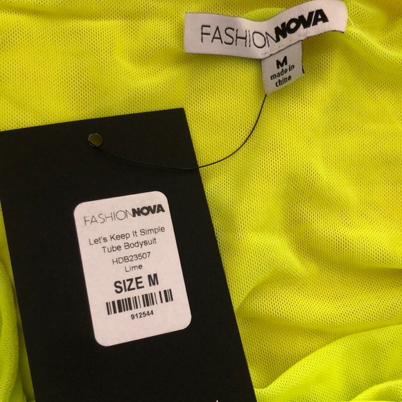 Hot lime green mesh bodysuit - Picture 4 of 4